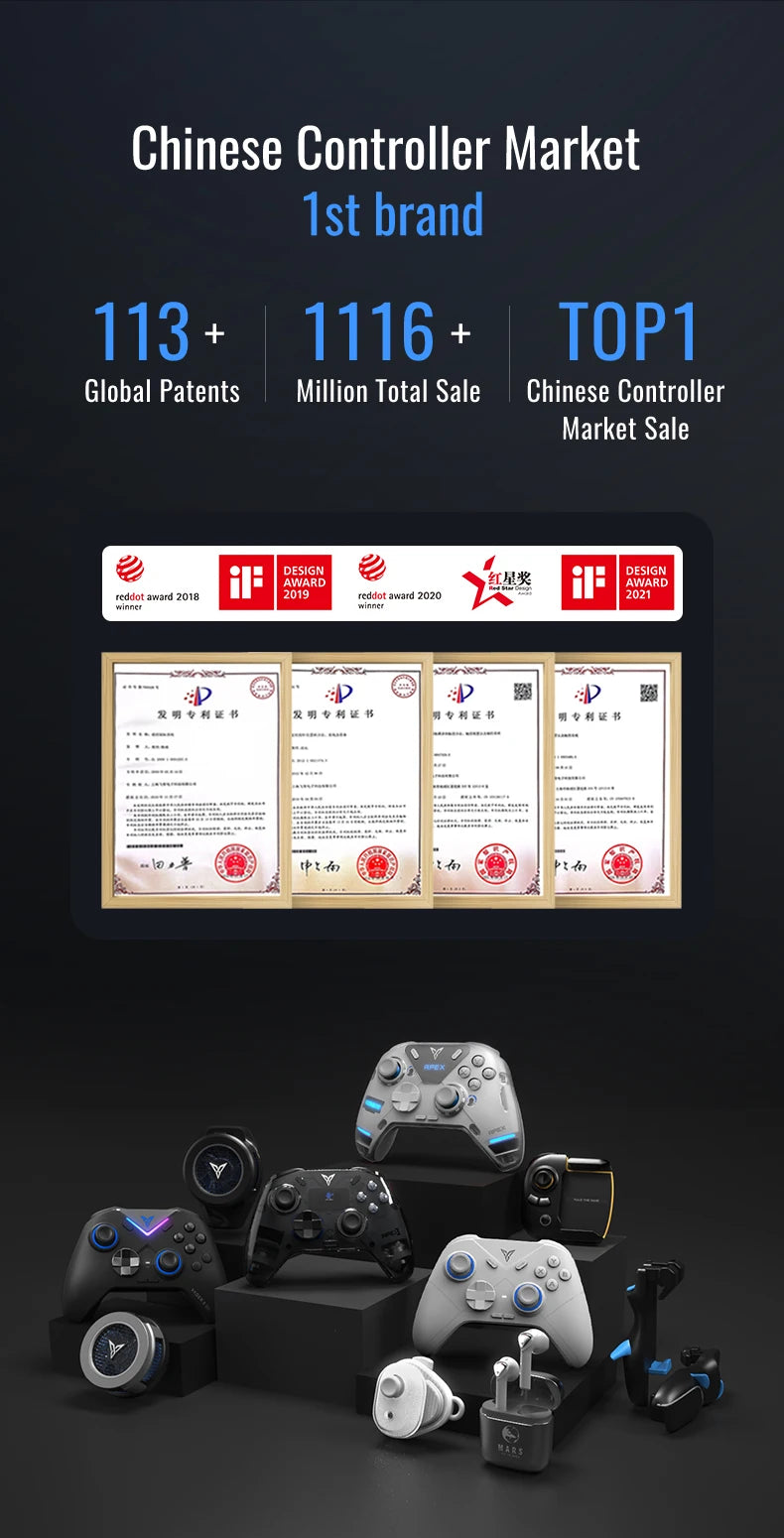 Flydigi Direwolf 3 Wireless Gaming Controller 1000Hz Self-develped lever joystick for PC NINTENDO SWITCH Android iOS Phone